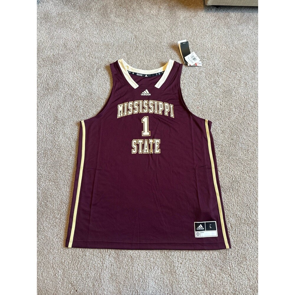 Mississippi State Bulldogs Men’s Adidas NWT Basketball Jersey Size Large